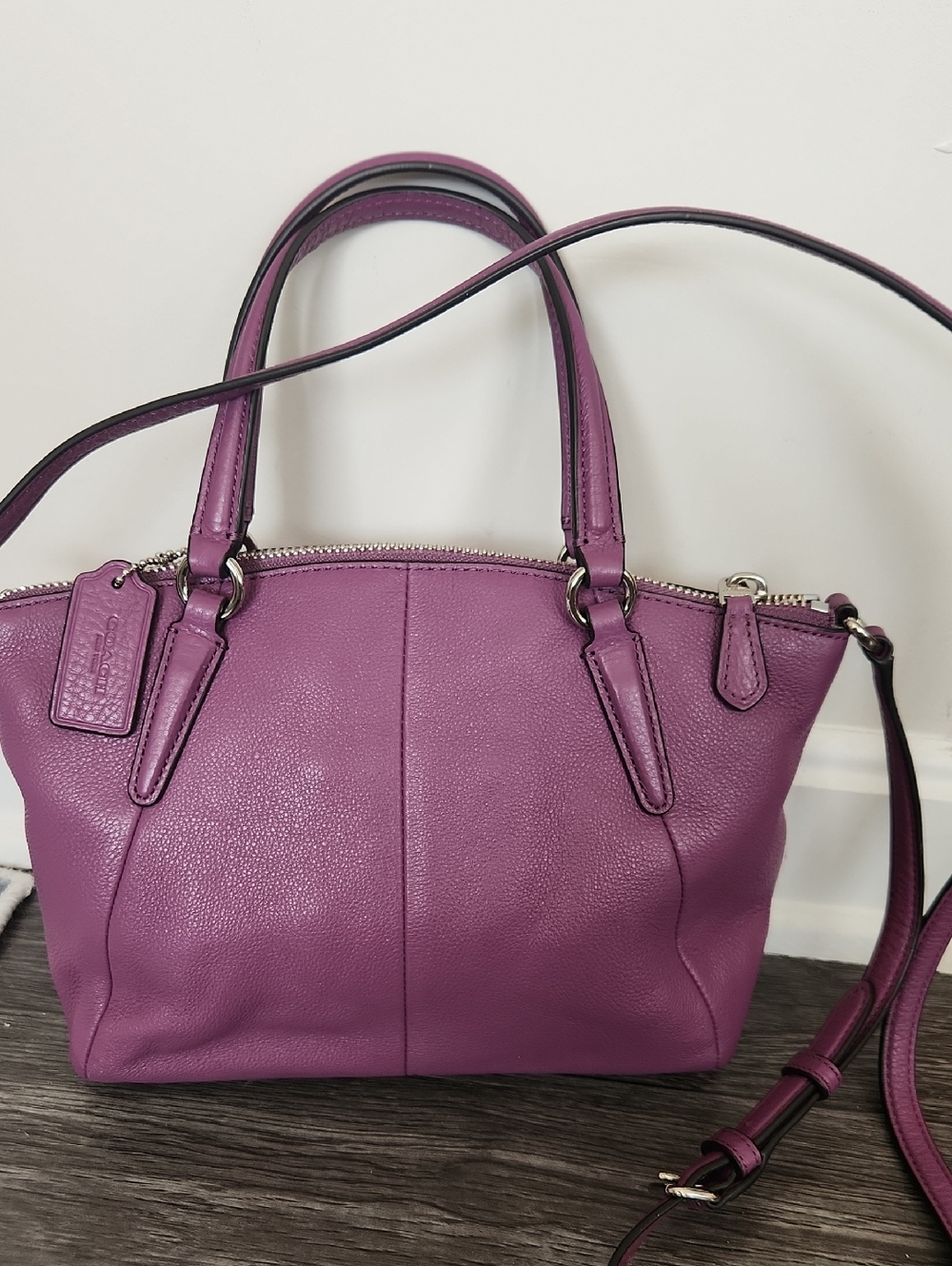 Coach Small Kelsey Purple Satchel - Picture 3 of 10